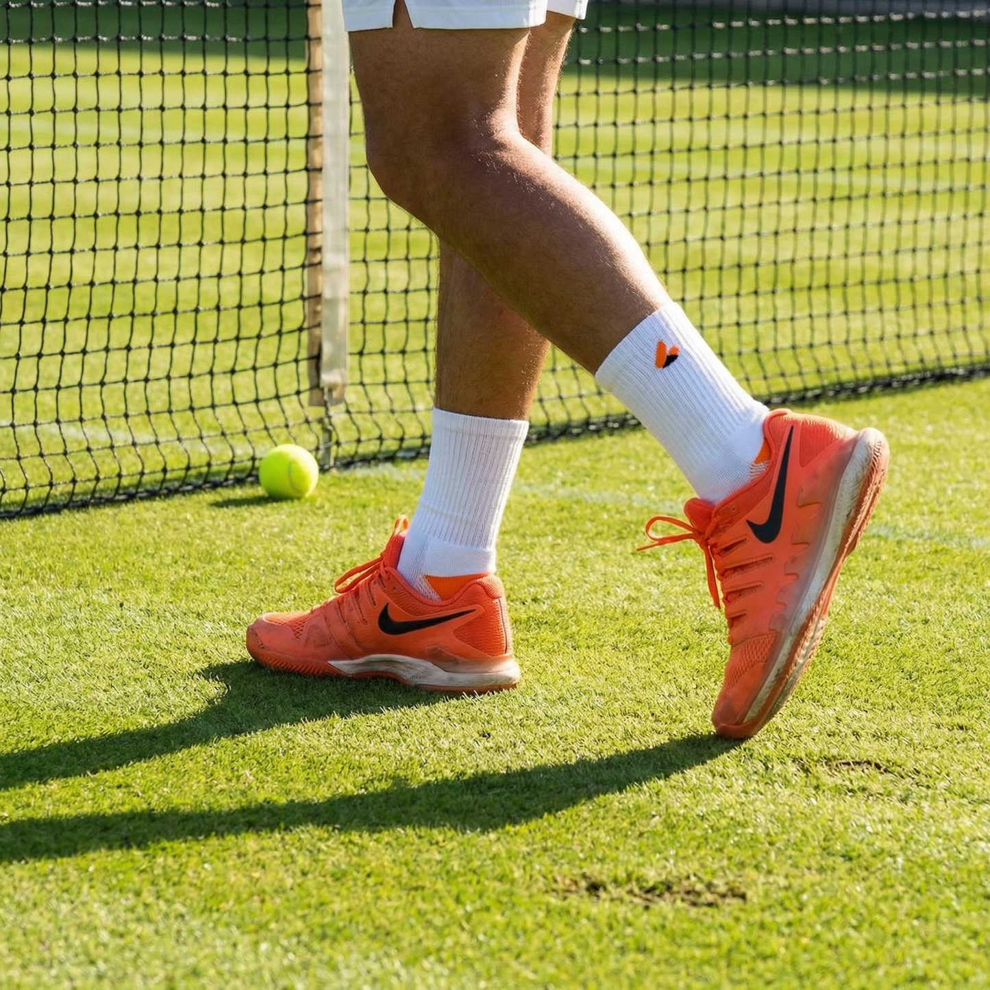 Tennis Socken Crew Lite Weiss/Orange