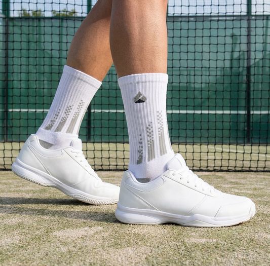 Chaussettes de Padel Crew Blanc/Gris