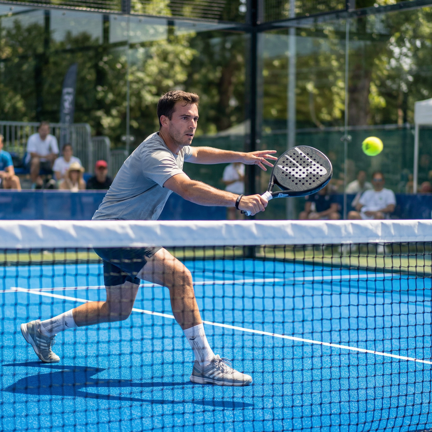 Padel Socken Crew Weiss/Grau