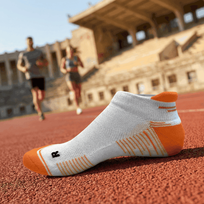 Chaussettes de Course Low Cut Blanc/Orange