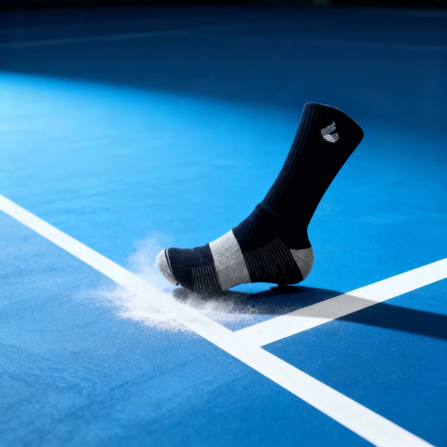 Tennis Socken Crew Schwarz/Grau