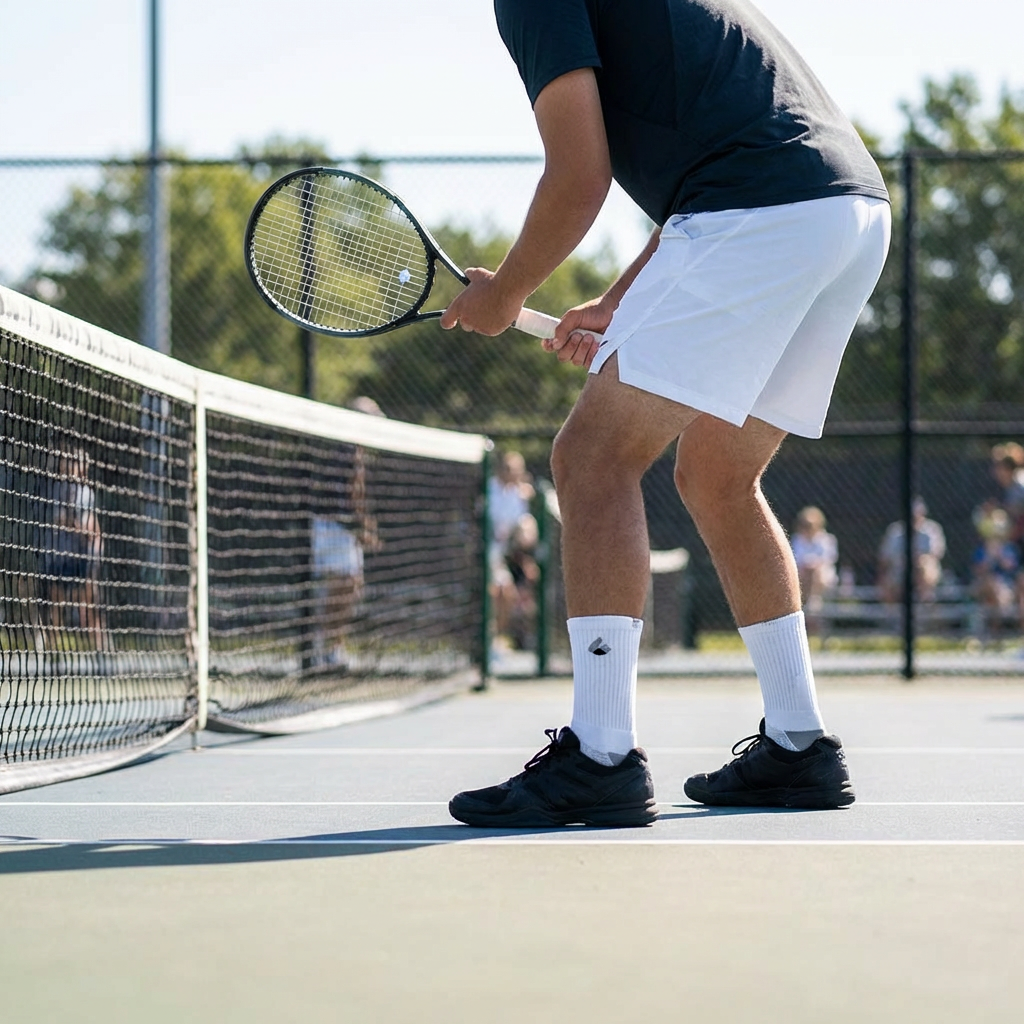 Tennis Socken Crew Weiss/Grau